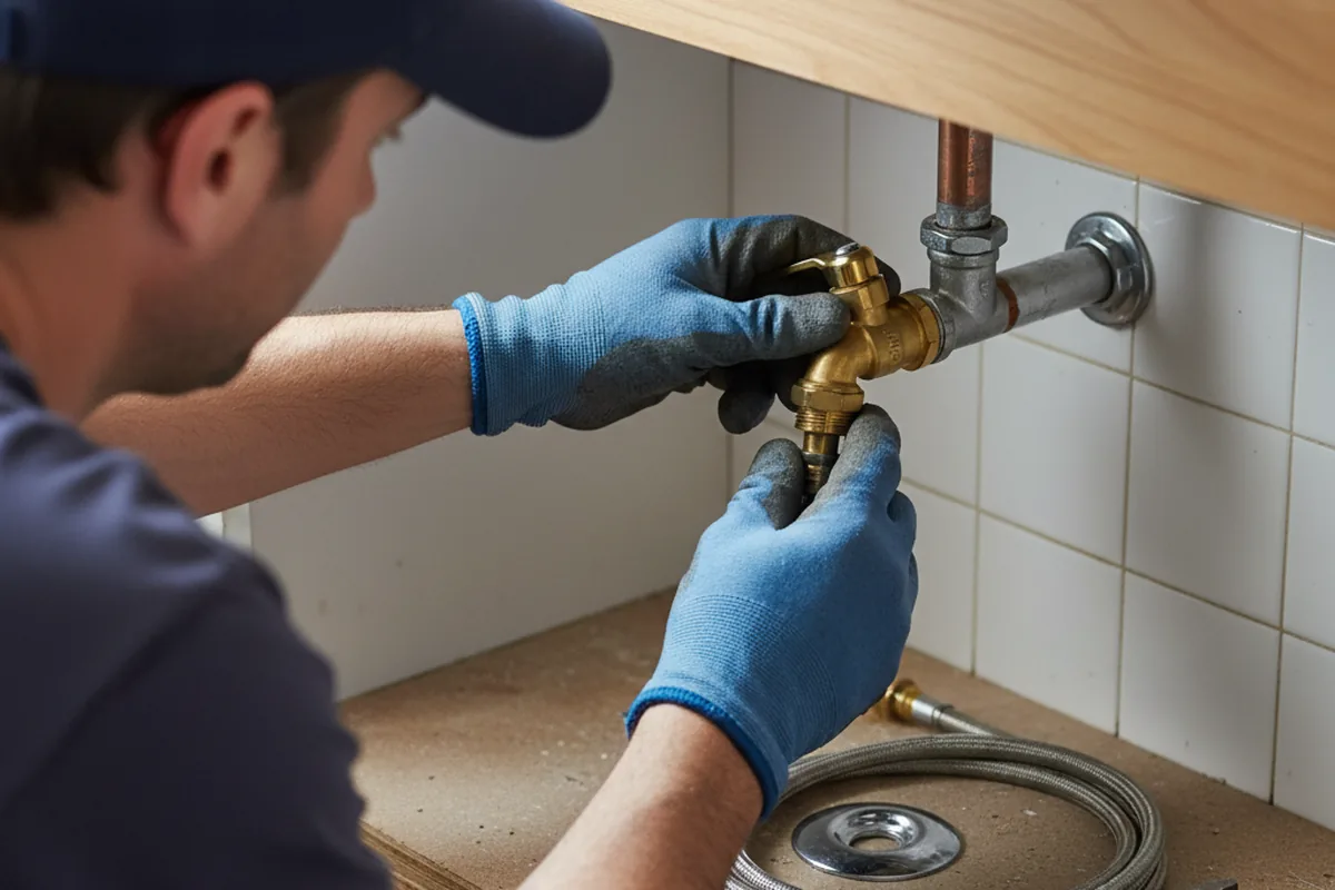 Shutoff valve and fitting work during Emergency Plumbing in Statesboro